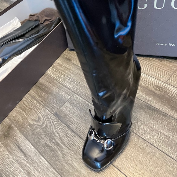 gucci black leather boots / size 40 - Picture 4 of 10